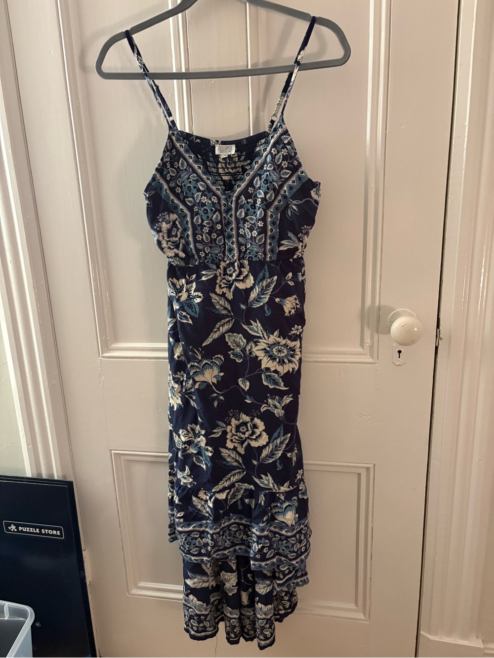 Boho Floral Spaghetti-Strap Dress